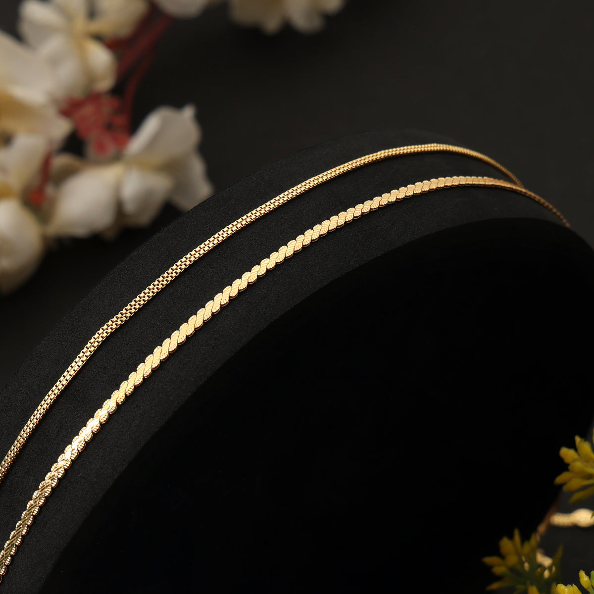22-Inch 1 Gram Gold Chain Combo for Men & Women – Pack of 2