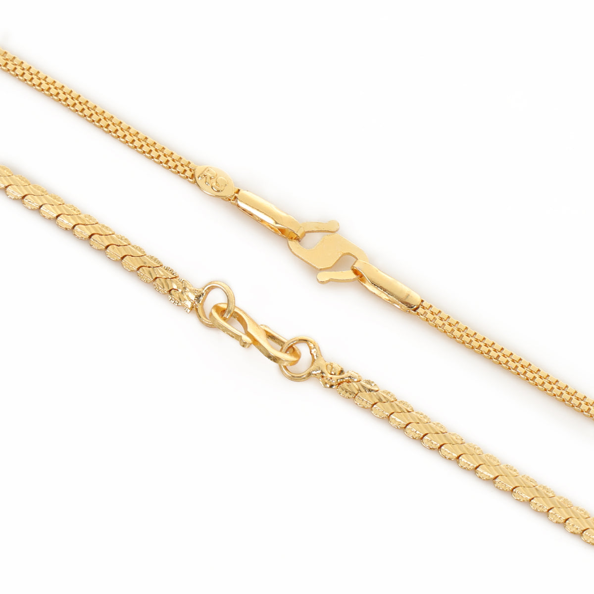 22-Inch 1 Gram Gold Chain Combo for Men & Women – Pack of 2