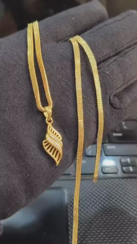One-Gram Gold Chain Pendant Set